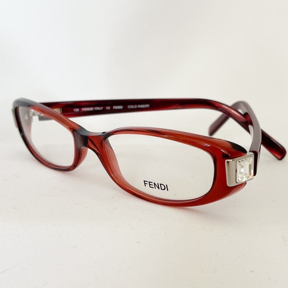 FENDI Eyeglass Frames F666R 603 Womens Burgundy 51x16x135, with unbranded case - Picture 2 of 11